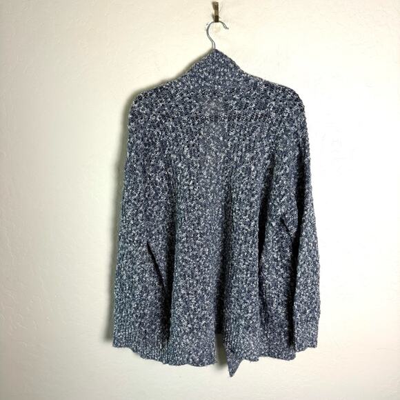 Frye Blue Marled Knit Open Front Cardigan Sweater M NWT - Picture 8 of 15